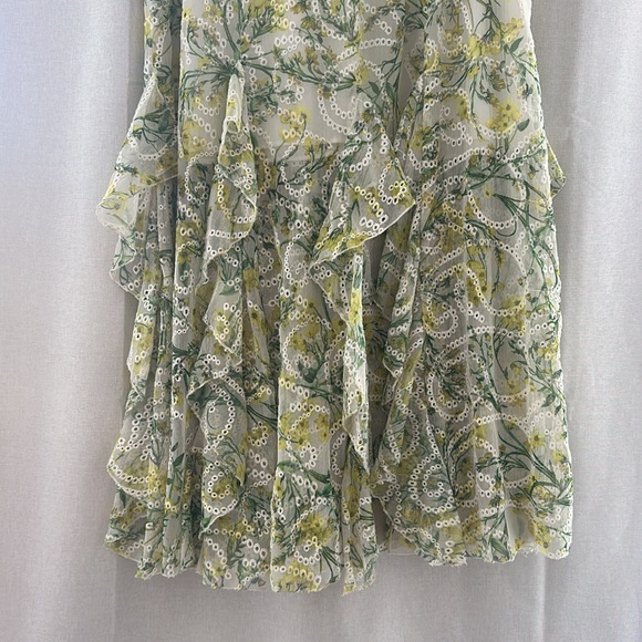 Alice + Olivia Jocelyn Maxi Eyelet Godet Skirt - Picture 4 of 4